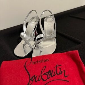 Christian Louboutin Glittering Silver Heels
